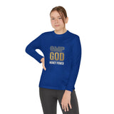 Youth Long Sleeve Tee — GMP GOD Money Power Graphic