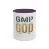 GMP GOD Money Power Accent Coffee Mug — Motivational Office Gift (11/15oz)