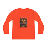 Youth Long Sleeve Tee — Tiger Face 'God • Money • Power' Graphic