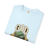 God Power T-Shirt — Faith Graphic Tee with Vintage Tank Illustration
