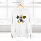 Tropical Saint Hoodie — Palm Trees & Sunrise Graphic Pullover