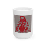 Ceramic Mug — "God Money Power" Religious Pop Art Coffee Cup
