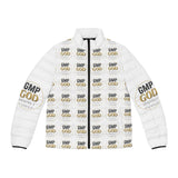 GMP GOD Logo Puffer Jacket — All-Over Print Men’s Winter Coat