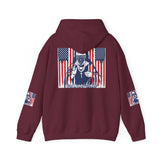 Patriotic Boxer Dog Hoodie — 'God, Money, Power' Americana Pullover