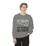 Put God First Hustle For The Money Put Yourself In Power Sweatshirt