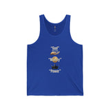 God Is One Power Tank Top — Spiritual Crown & Scroll Graphic Jersey Tank