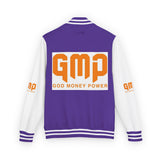 Letterman Jacket — "GMP (God Money Power)" Red & White Varsity Jacket