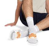 Men's GWP Logo Slide Sandals — Removable Strap White Pool Slides