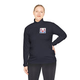 Quarter‑Zip Pullover — Patriotic 'God Never Forgets' American Flag Design