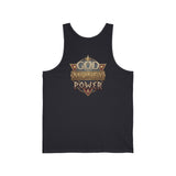 God Money Power Tank Top — Vintage RPG Emblem Graphic Tank