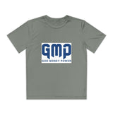 GMP "God Money Power" Youth Tee - Athletic Faith-Based Logo Shirt