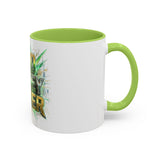 Accent Coffee Mug — "God Money Power" Bold Graphic Ceramic Mug