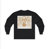 Long Sleeve Tee — Retro Roc Maroon Portrait Graphic