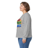 God Money Power Long Sleeve Tee — Inspirational Faith & Wealth Graphic Shirt