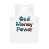 God Money Power Basketball Jersey — Inspirational Graphic Athletic Tank