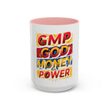 Coffee Mug — GMP: God Money Power Bold Typography Accent Mug