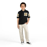 Youth Polo Shirt — Gold "GMP" (God Money Power) Emblem