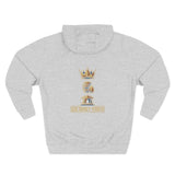 God Money Power Hoodie — Crown & Coin Vertical Graphic Fleece Hoodie