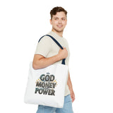 God Money Power Tote Bag — Inspirational Faith & Prosperity Canvas Tote