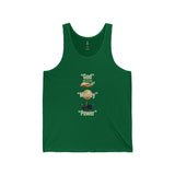 God Is One Power Tank Top — Spiritual Crown & Scroll Graphic Jersey Tank