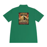 God Money Power Pyramid Polo Shirt — Vintage Pyramid Graphic Men’s Sport Polo