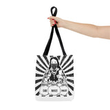 Iconic Madonna Tote Bag — 'God Money Power' Graphic All-Over Print