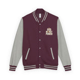 Letterman Jacket — 'Did I Just Say Power?' Retro Varsity Jacket