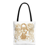 Gold Saint Mary Illustration Tote Bag — Bad Money Power Graphic Tote