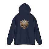 God Money Power Hoodie — Vintage Emblem Graphic Hooded Sweatshirt