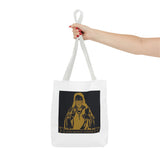 Religious Icon Tote Bag — 'God Money Power' Gold Graphic