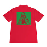 Men's Polo Shirt — 'God Money Power' Retro Graphic Sports Polo