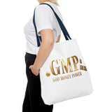 GMP "God Money Power" Gold Logo Tote Bag