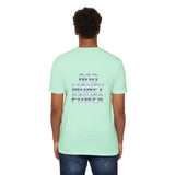 God Money Power Graphic T-Shirt — Blue Anime-Inspired Streetwear