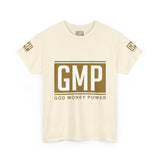 GMP "God Money Power" Graphic Tee — White Streetwear T-Shirt