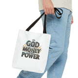 God Money Power Tote Bag — Inspirational Faith & Prosperity Canvas Tote