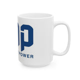 GMP Ceramic Mug — 'Good Money Power' Navy Logo Coffee Mug (11oz/15oz)
