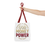 God Money Power- Tote Bag – Inspirational Faith & Prosperity Canvas Tote