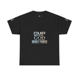GMP GOD Money Power Tee — Metallic Logo Graphic T-Shirt