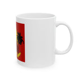 Ceramic Mug - 'God Money Power' Retro Palm Sunset Graphic Coffee Mug (11oz/15oz)