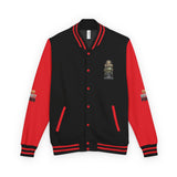 Letterman Jacket - "GOD MONEY POWER" Graphic Varsity Jacket with Chest Logo