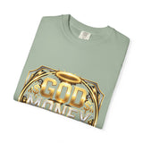 God Money Power Graphic T-Shirt — Bold Gold Faith & Hustle Tee