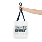 GMP Metallic Logo Tote Bag — God Money Power Graphic Tote