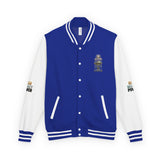 Letterman Jacket - "GOD MONEY POWER" Graphic Varsity Jacket with Chest Logo