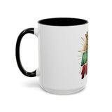 God Money Power Accent Coffee Mug — Bold Motivational Religious Coffee Cup (11/15oz)