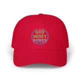 God Money Power Embroidered Dad Cap