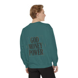Sweatshirt — GOD MONEY POWER Bold Graphic Crewneck