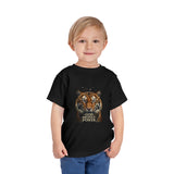 Toddler Tee — Tiger Face "God Money Power" Graphic