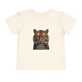 Toddler Tee — Tiger Face "God Money Power" Graphic
