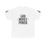 God Money Power Tee — Graphic Religious Streetwear T‑Shirt