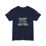 GMP GOD Money Power Tee — Metallic Logo Graphic T-Shirt